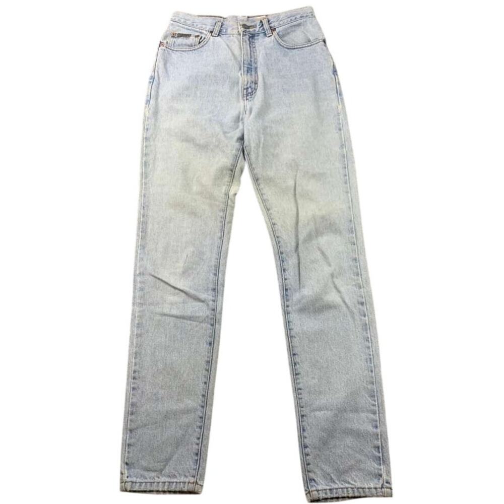 Vintage Calvin‎ Klein Jeans Women 10 Blue Denim Super Slim Enzyme Wash USA Made